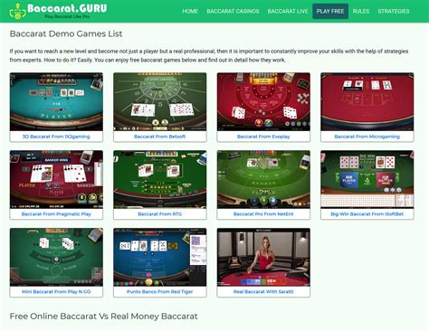 Play Baccarat Demo Games Online at Baccarat.GURU.